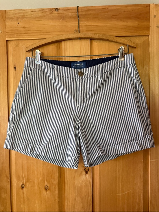 Old Navy Pants - Old Navy Navy & White Striped Cotton Bermuda Shorts